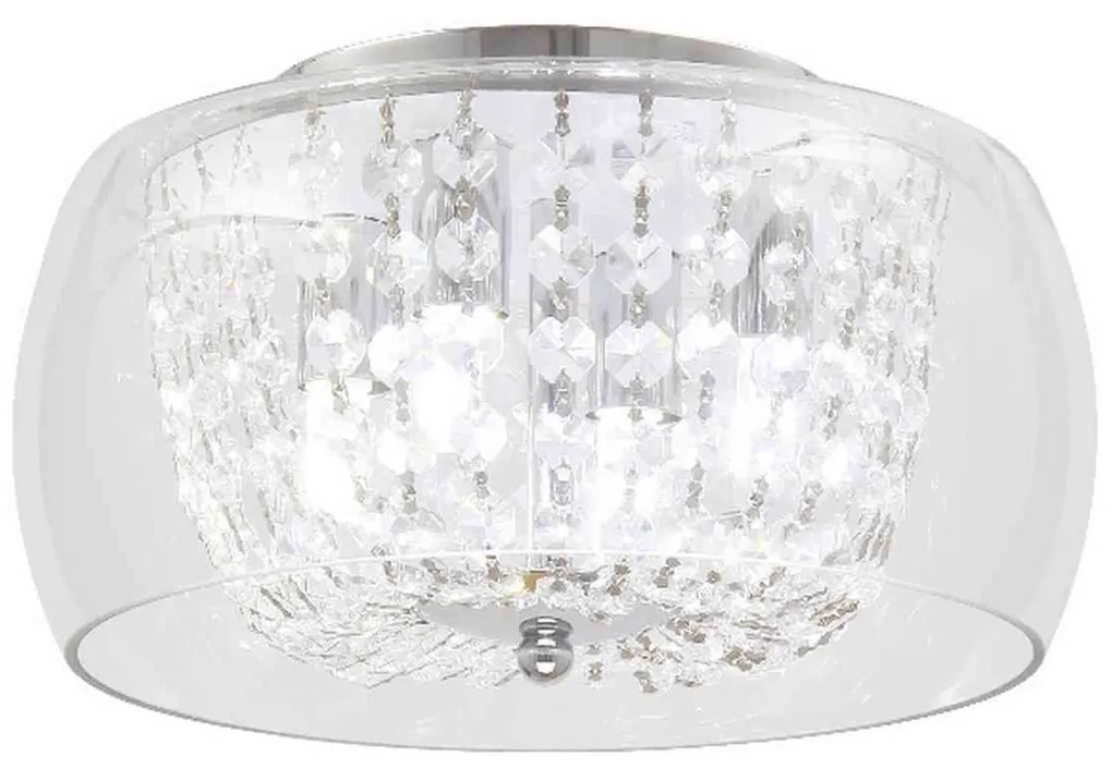 Φωτιστικό Οροφής Crystal FW5044 Chrome Crystal, Metal