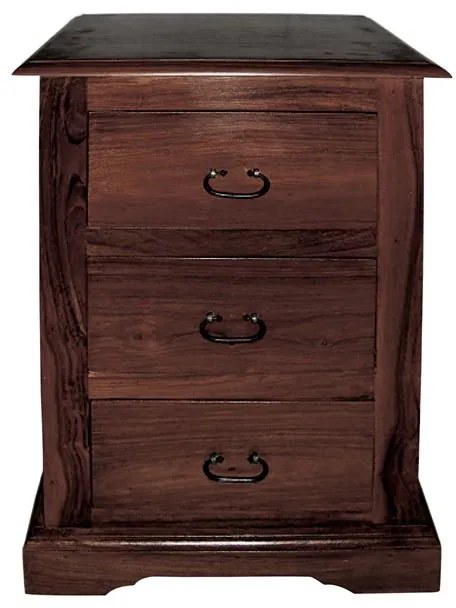 MANDORE Κομοδίνο Ξύλο Sheesham Καρυδί  45x35x70cm ΕS225