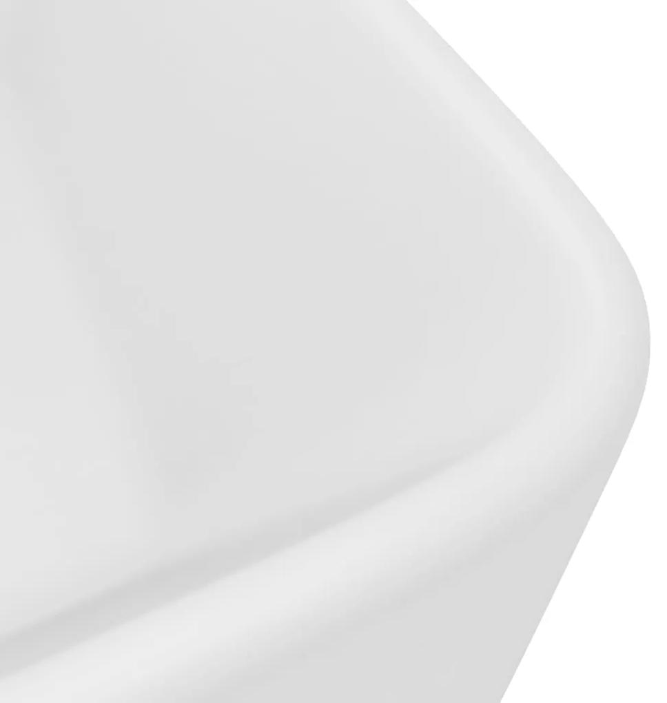 vidaXL Νιπτήρας Πολυτελής Λευκό Ματ 41 x 30 x 12 εκ. Κεραμικός