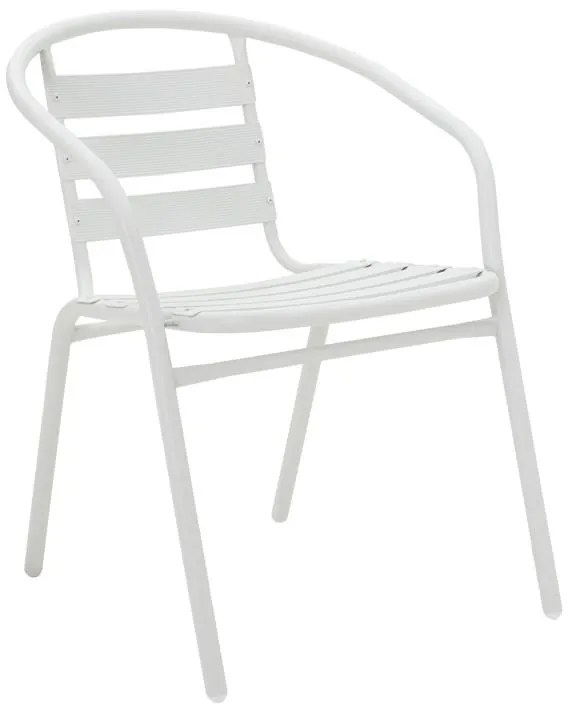 Tραπεζαρία Tade-Watson σετ 3τεμ λευκό μέταλλο Φ60x70εκ 60x60x70 εκ.