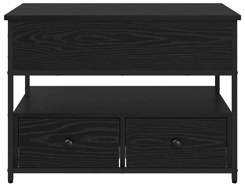 vidaXL Τραπεζάκι σαλονιού με συρτάρι Μαύρη Οξυά 70 x 50 x 54.5 εκ