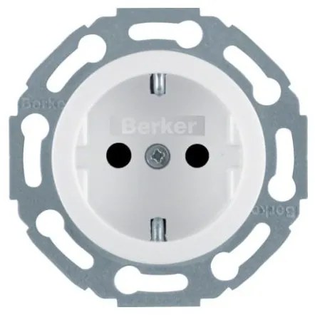 Πρίζα Σούκο Ασφαλείας Λευκό Berker 1930 4755 Hager-4755-Λευκό 4755