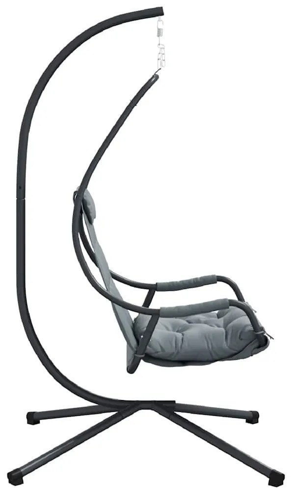 vidaXL Κρεμαστή καρέκλα αυγό Ανθρακί 94 x 107 x 196.5 εκ. Ατσάλι