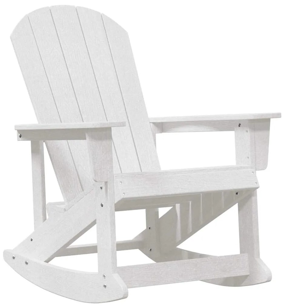 vidaXL Πολυθρόνα Κούνια Adirondack Λευκή 73.5x92x90 cm HDPE