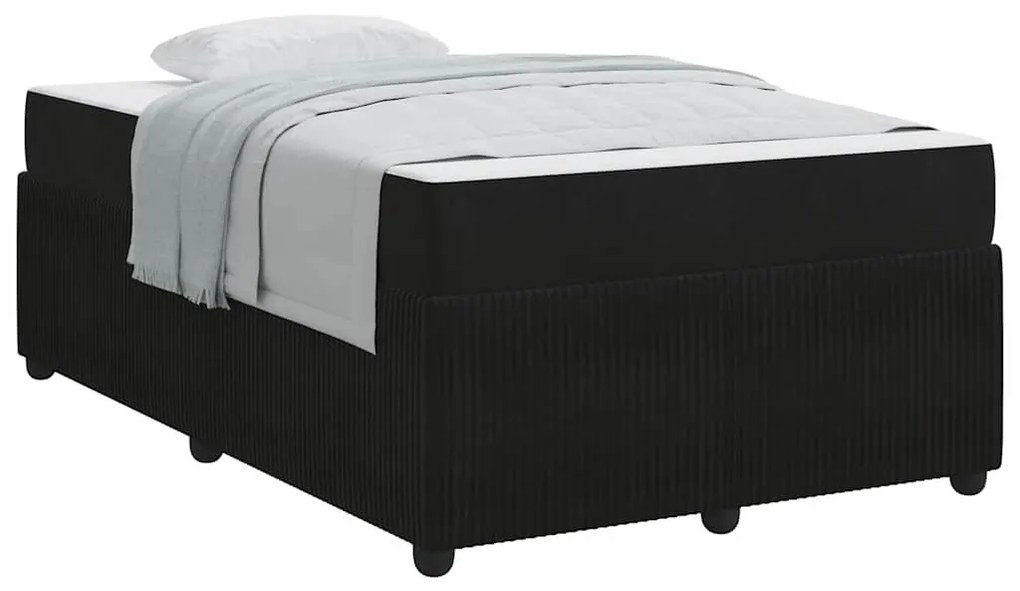 vidaXL Σκελετός κρεβατιού με στρώμα Μαύρο 120 x 190 cm Βελούδο
