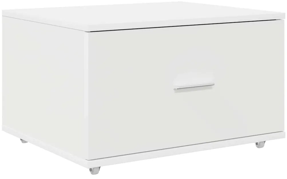 vidaXL Ντουλάπι με Συρτάρια Λευκό 55 x 45 x 33.5 εκ Επεξεργασμένο ξύλο