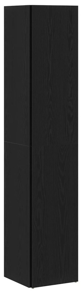 vidaXL Γωνιακή Ντουλάπα Μαύρη Δρυ 33x33x164,5 εκ. Ξύλο Επεξεργασμένο