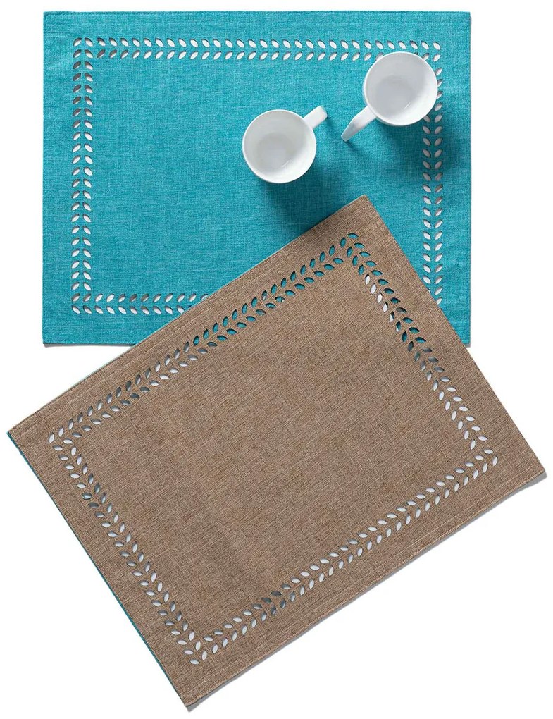 Σουπλά 2 Όψεων (35x45) Silk Fashion BG18 Turqoise/Sand