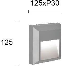 Απλίκα Viokef Leros Plus LED-12.5 x 3 x 12.5 εκ.-Γκρι