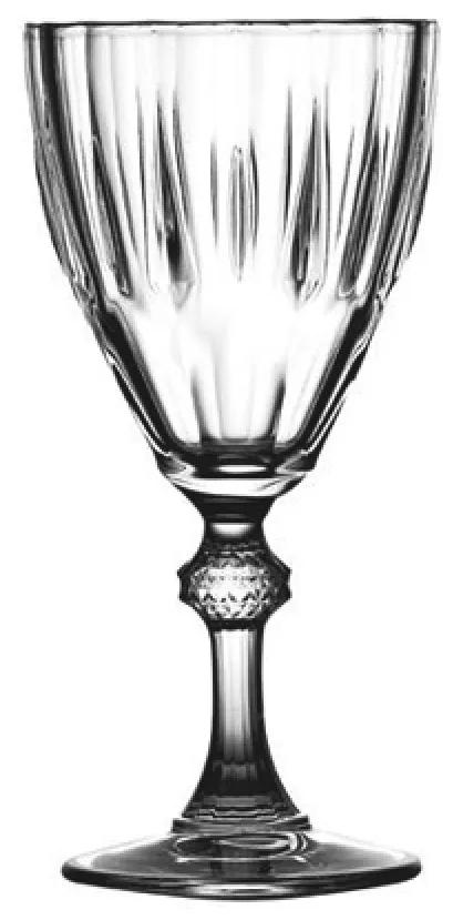 Ποτήρι Κρασιού Γυάλινο Διάφανο Diamond ESPIEL 190ml SP44757G6