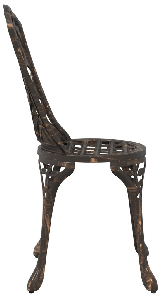 vidaXL Καρέκλα Κήπου 2 pcs Μπρονζέ 55 x 56.5 x 91εκ Αλουμίνιο