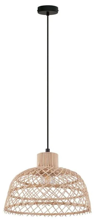 Φωτιστικό Οροφής Ø370 'Ausnby' 43285 Natural-Black Eglo Metal,Wood
