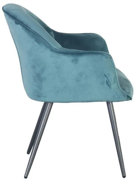 Πολυθρόνα Τραπεζαρίας C-985 Fylliana Πετρόλ 65x65x83εκ. 2αδα 65x65x83 εκ.