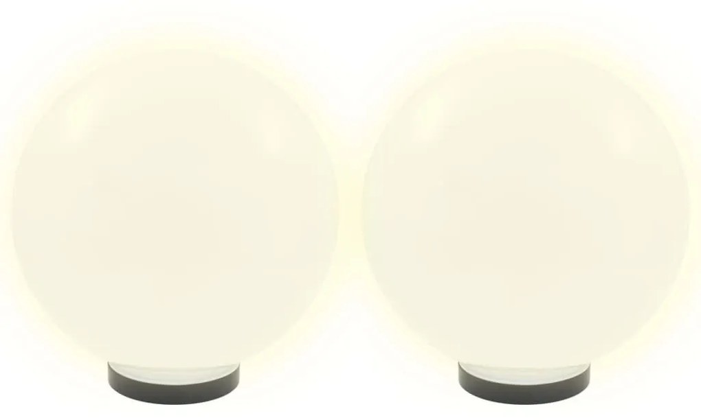 Φωτιστικά Μπάλα LED 2 τεμ. Σφαιρικά 30 εκ. Ακρυλικά (PMMA) - Λευκό
