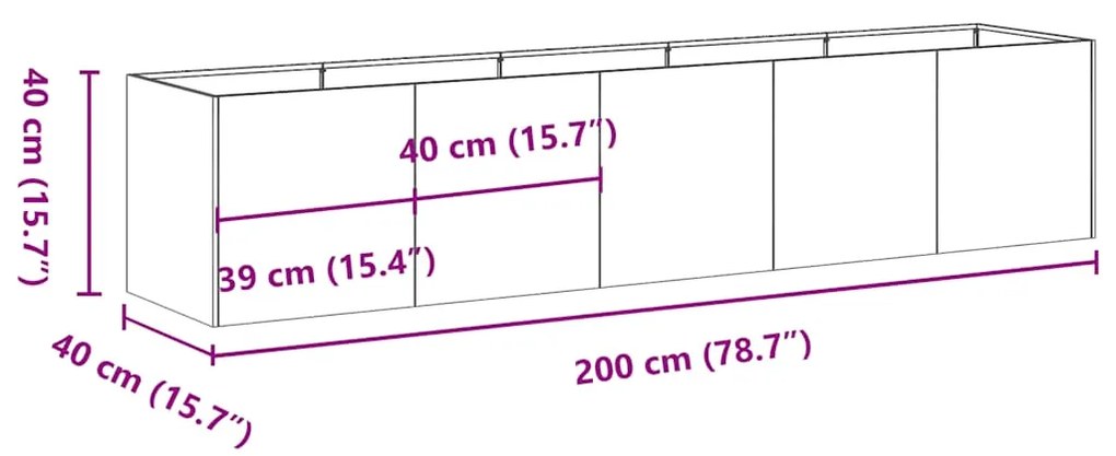 ΖΑΡΝΤΙΝΙΕΡΑ ΛΕΥΚΗ 200X40X40 ΕΚ. ΑΠΟ ΧΑΛΥΒΑ ΨΥΧΡΗΣ ΈΛΑΣΗΣ 860683