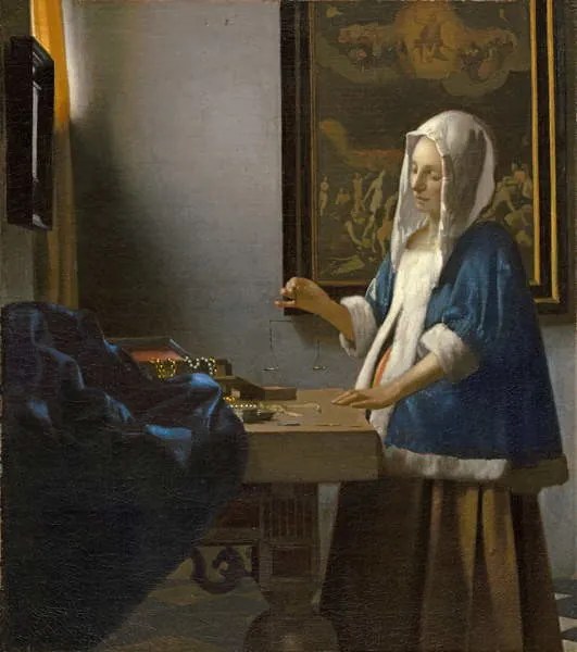 Αναπαραγωγή Woman Holding a Balance, c.1664, Jan (1632-75) Vermeer