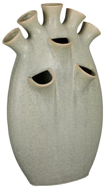 ΒΑΖΟ ΜΕ ΥΠΟΔΟΧΕΣ ΠΡΑΣΙΝΟ Saul tulip ΚΕΡΑΜΙΚΟ l25xw15,5xh42cm
