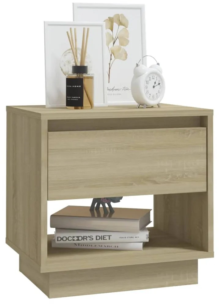 vidaXL Κομοδίνα 2 τεμ. Sonoma Δρυς 45 x 34 x 44 εκ. Επεξεργ. Ξύλο