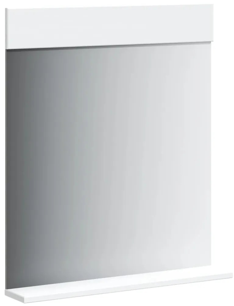 vidaXL Καθρέφτης Μπάνιου με Ράφι BERG Λευκός 60x12x70 εκ. Μασίφ Ξύλο