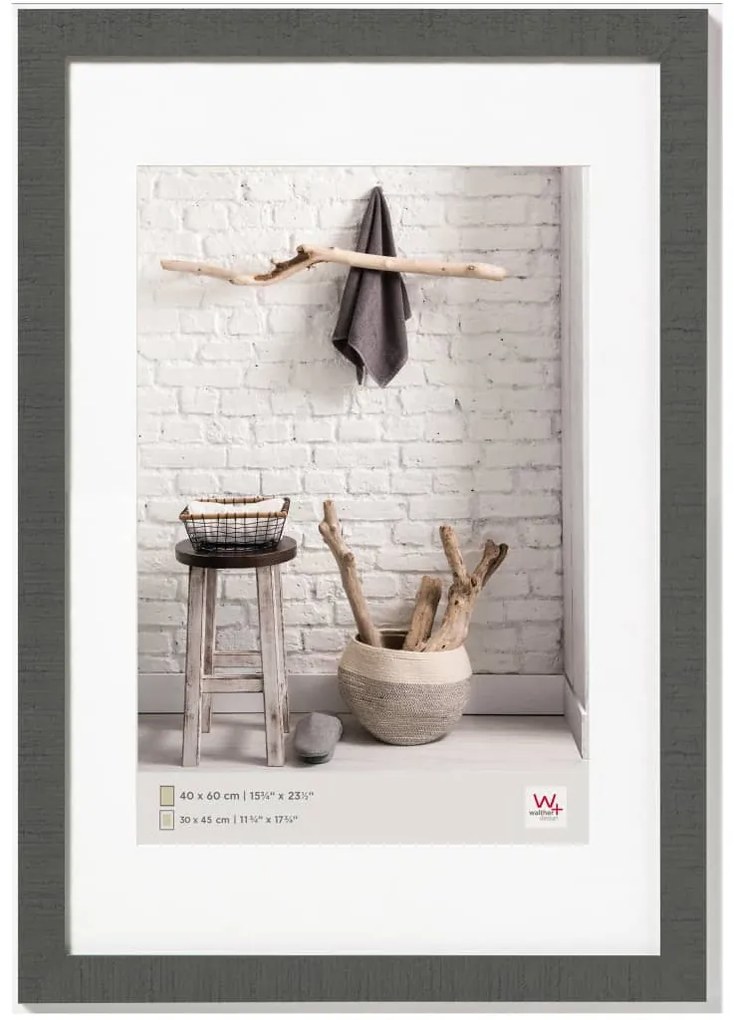 Walther Design Κορνίζα Home Γκρι 40 x 60 εκ.