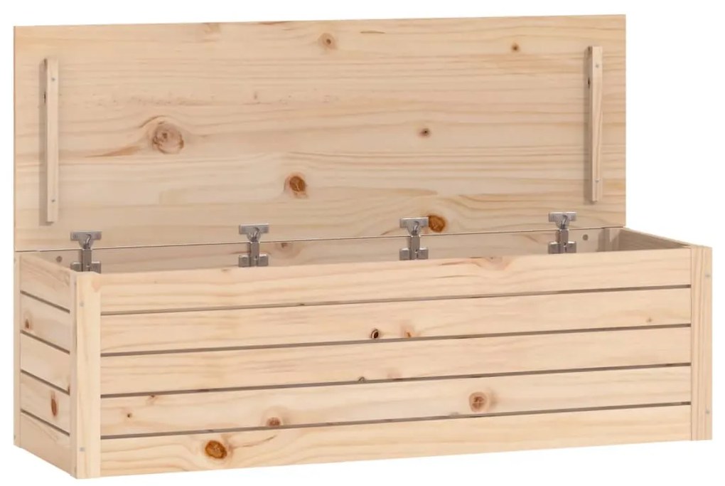 vidaXL Κουτί Αποθήκευσης 109x36,5x33 εκ από Μασίφ Ξύλο Πεύκου
