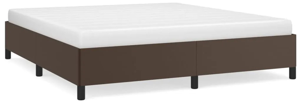 vidaXL Πλαίσιο Κρεβατιού Καφέ 160x200 εκ. από Συνθετικό Δέρμα