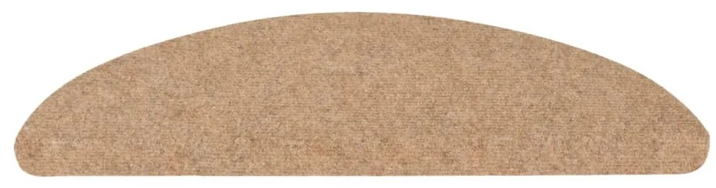 vidaXL Πατάκια Σκάλας Αυτοκόλλητα 10 τεμ. Μπεζ 65 x 22,5 x 3,5 εκ.