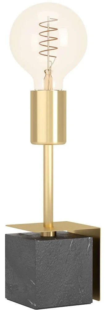 Φωτιστικό Επιτραπέζιο 1xΕ27 Carmita 390168 Φ4,5x26cm 1xE27 40W Black-Brass Eglo Steel,Stone