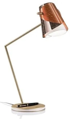 Επιτραπέζιο Φωτιστικό LED 4W Ορειχάλκινο Φωτιζόμενη Βάση LED 1,5W Συσκευασία Δώρου Overlay Slamp-OVET000CPP000BPNMTEU-Ορείχαλκος OVET000CPP000BPNMTEU