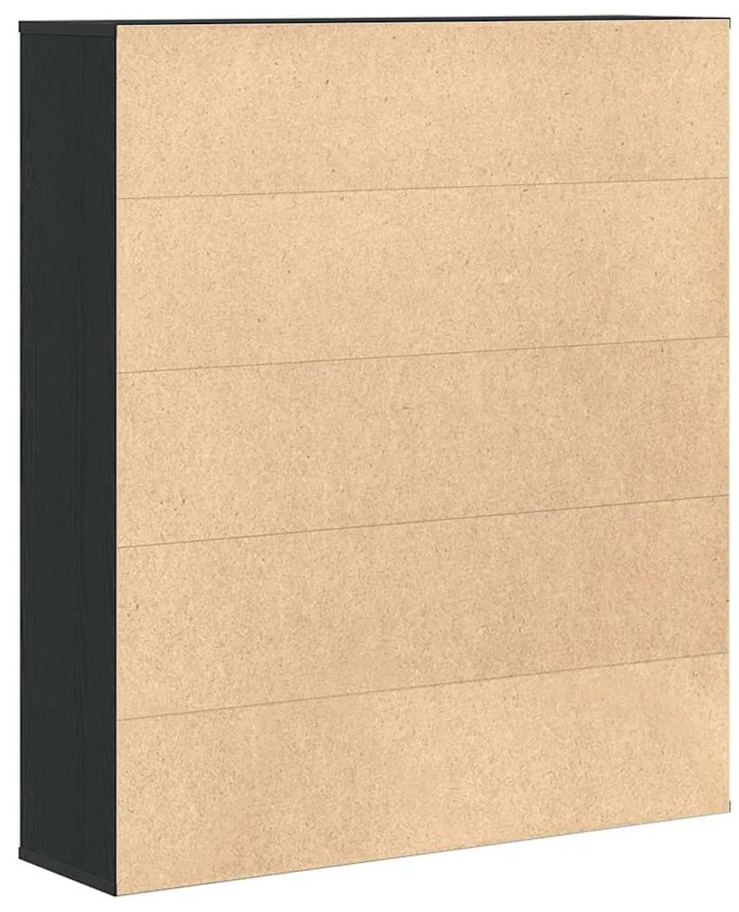 vidaXL Βιβλιοθήκη Μαύρη Δρυς 89x24x101,5 εκ. Κατασκευασμένο ξύλο