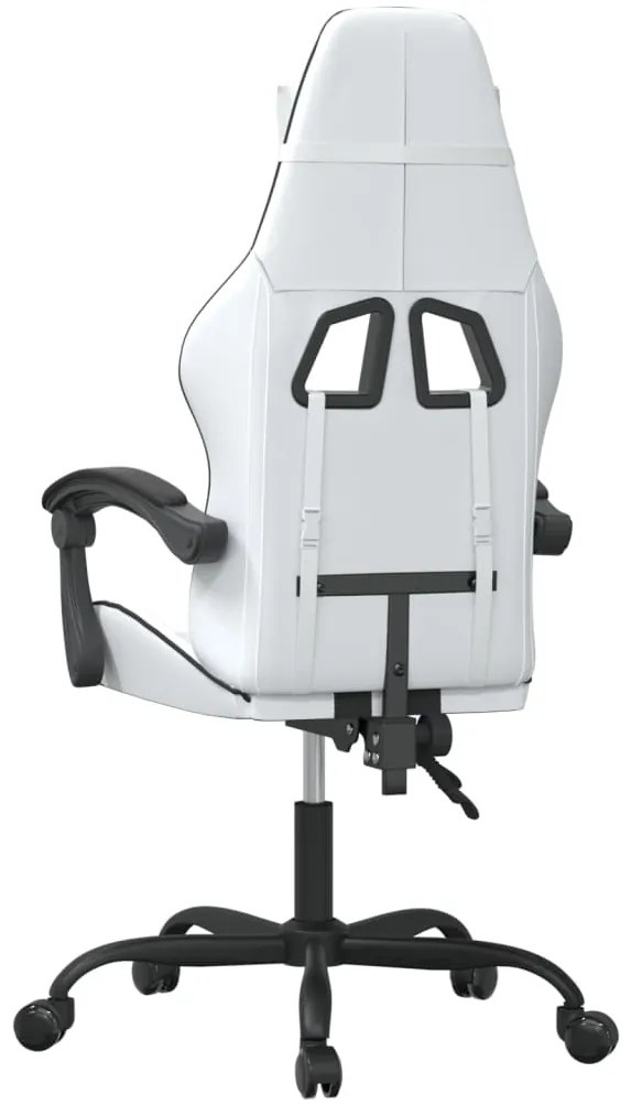 vidaXL Καρέκλα Gaming Λευκό/Μαύρο από Συνθετικό Δέρμα