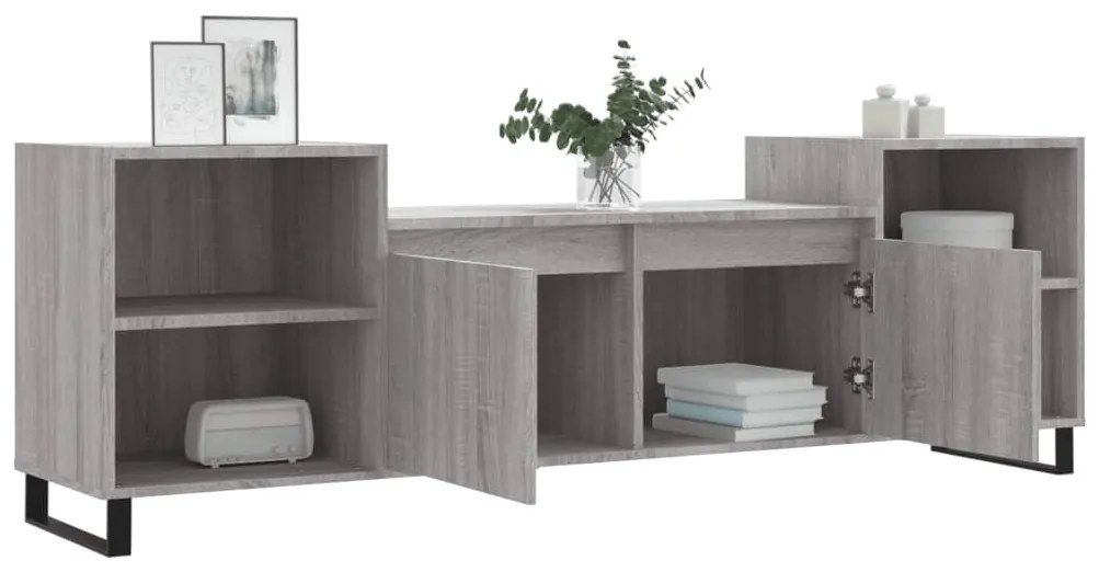 vidaXL Έπιπλο Τηλεόρασης Γκρι Sonoma 160x35x55 εκ. από Επεξεργ. Ξύλο