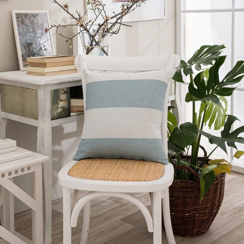 Μαξιλαροθήκη Διακοσμητική Gella 08 Light Blue Teoran 43X43 Cotton-Polyester