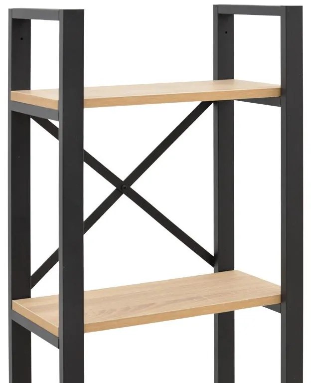 Βιβλιοθήκη Crimson oak - μαύρο 50x22x150 εκ. 50x22x150 εκ.