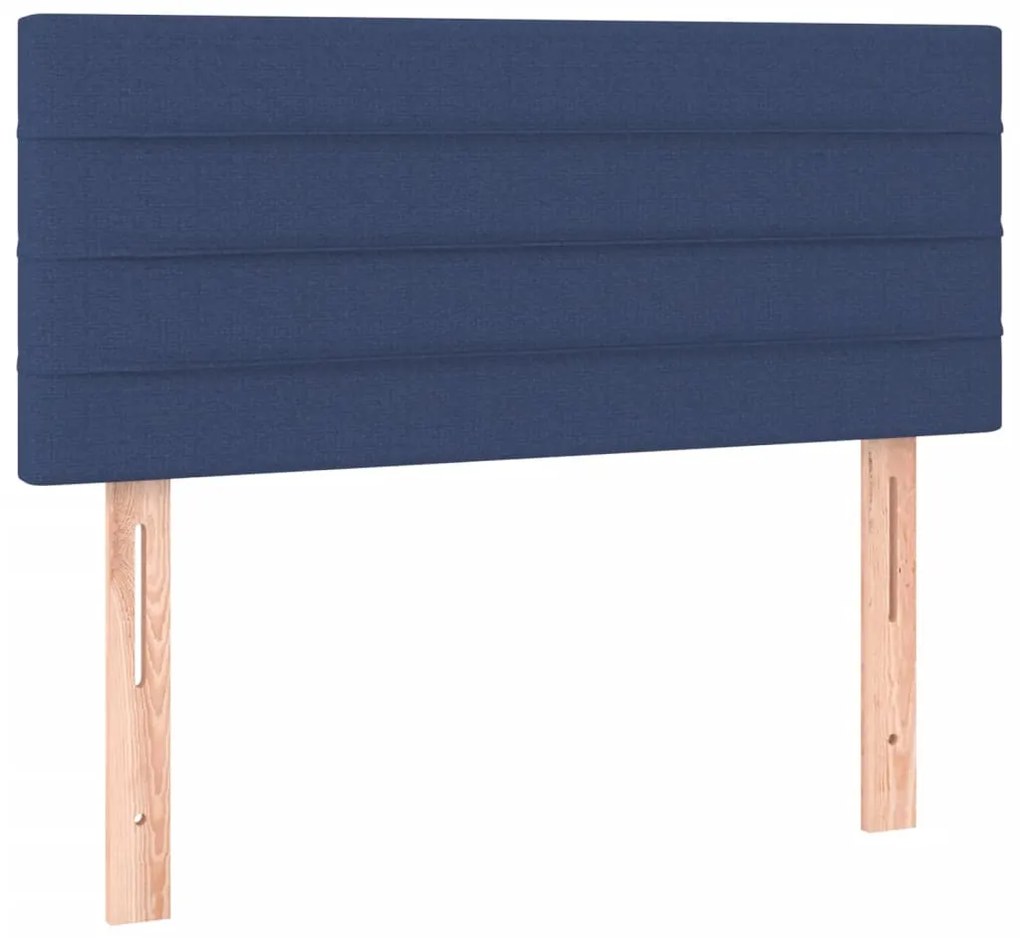 vidaXL Κρεβάτι Boxspring με Στρώμα &amp; LED Μπλε 120x200 εκ. Υφασμάτινο