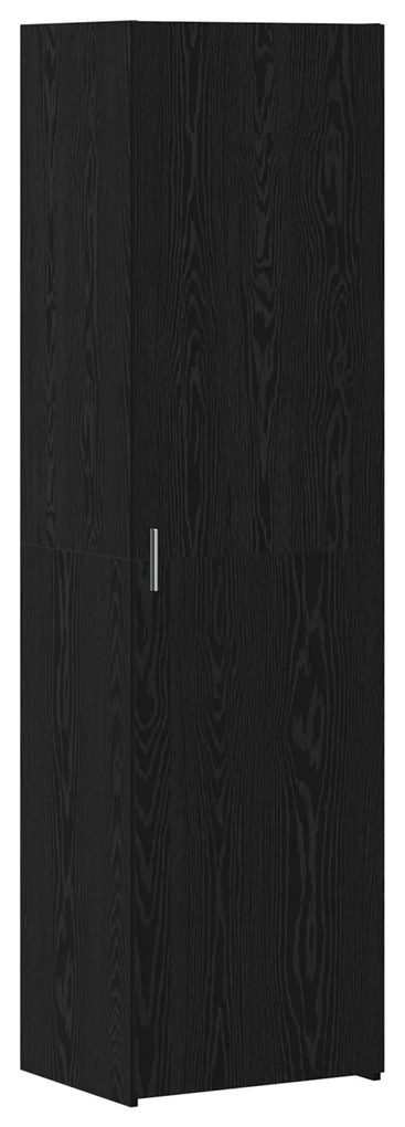 vidaXL Υψηλή ντουλάπα Μαύρη Ξυλεία 50x42.5x185 εκ. από ξύλο