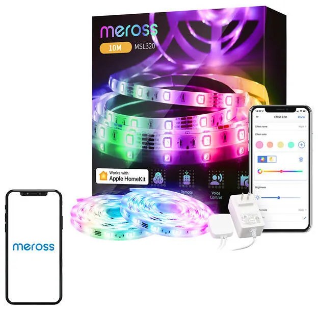 Meross Έξυπνη Ταινία Φωτισμού LED Wi-Fi MSL320 2x 5m (HomeKit) (2τμχ)
