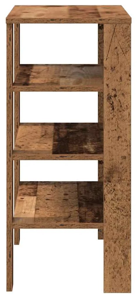 Ράφι παπουτσιών Παλιό ξύλο 61x32x70 cm Κατασκευασμένο ξύλο - Καφέ