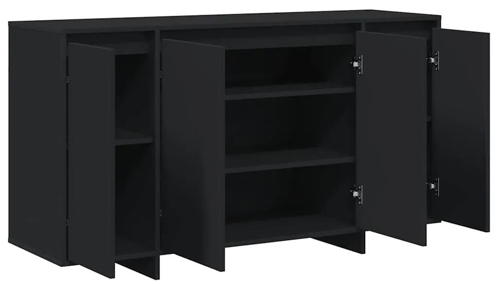 vidaXL Πλαϊνό γραφείο Μαύρο 135 x 41 x 75 εκ Επεξεργασμένο ξύλο