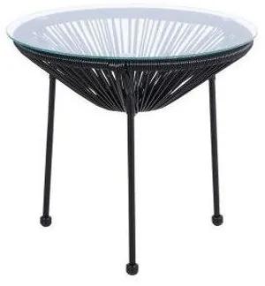 Τραπέζι Μεταλλικό Ganymede Μαύρο Φ50x50cm - Μέταλλο - 14450016