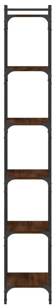 vidaXL Βιβλιοθήκη 6 Επιπέδων Καφέ Δρυς 40 x 30 x 188 εκ. Επεξεργ. Ξύλο