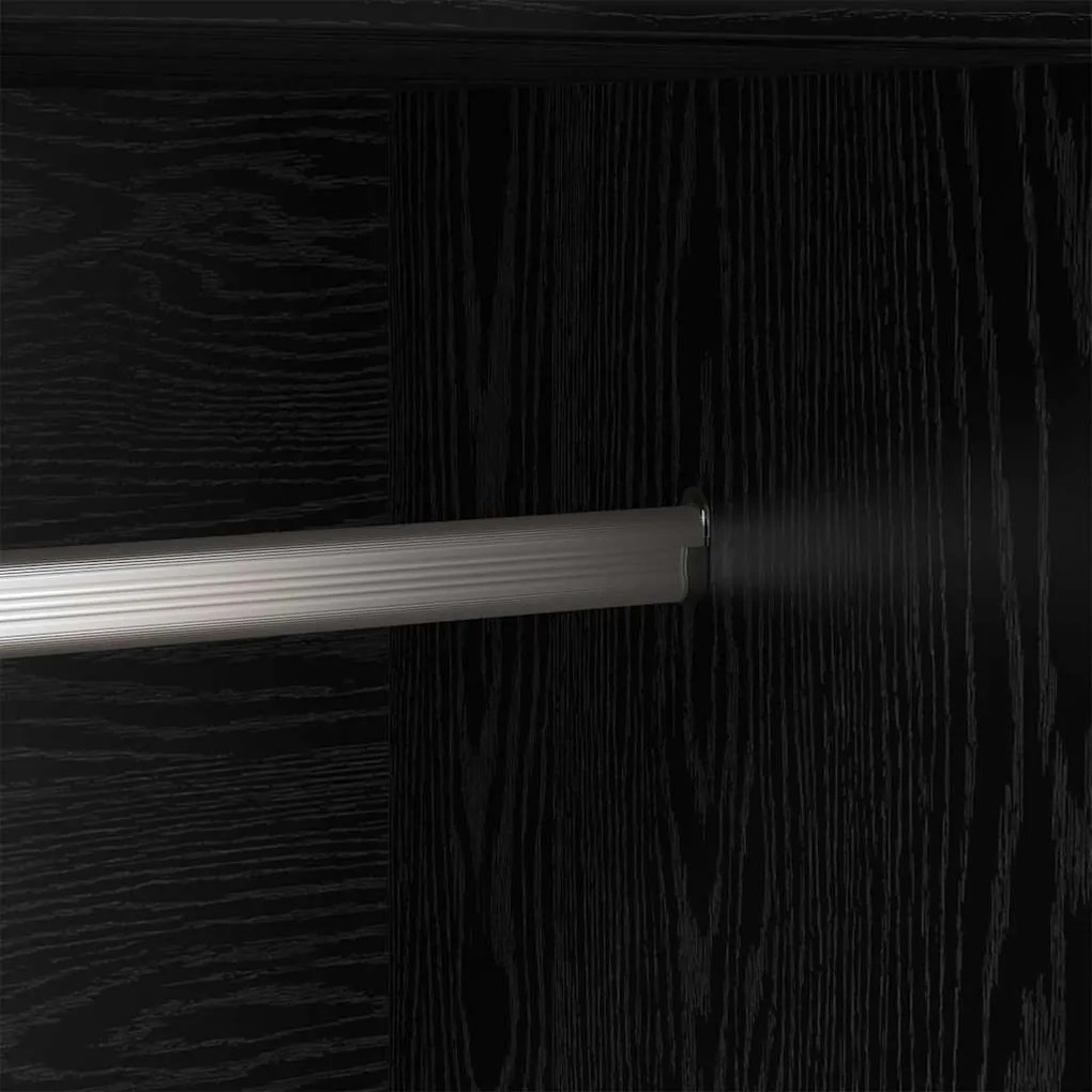 vidaXL Ντουλάπι Μαύρη Οξυά 82,5 x 51,5 x 180 εκ. Επεξεργασμένο ξύλο