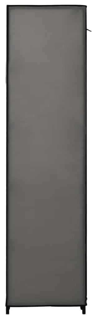 vidaXL Ντουλάπα με Ράφια / Σωλήνες Γκρι 150x45x176 εκ. Υφασμάτινη