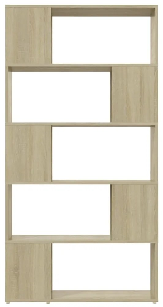vidaXL Βιβλιοθήκη/Διαχωριστικό Χώρου Sonoma Δρυς 80x24x155 εκ. Μοριοσ.