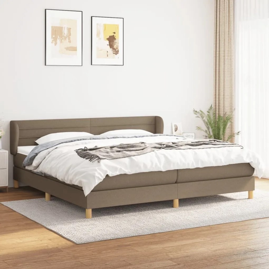 ΚΡΕΒΑΤΙ BOXSPRING ΜΕ ΣΤΡΩΜΑ TAUPE 200X200 ΕΚ. ΥΦΑΣΜΑΤΙΝΟ 3126913