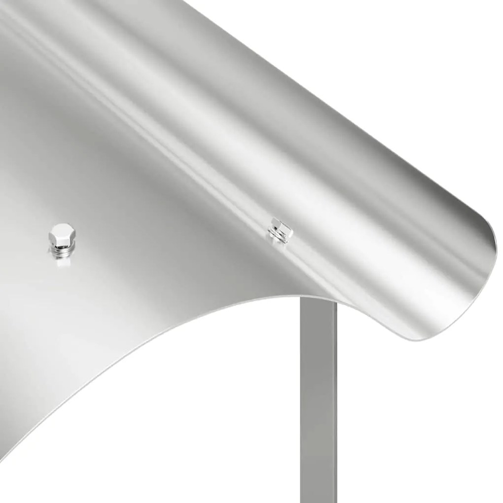 vidaXL Καπέλο τζακιού Ασημί 59.5 x 50 x 36.5 cm Ανοξείδωτο ατσάλι