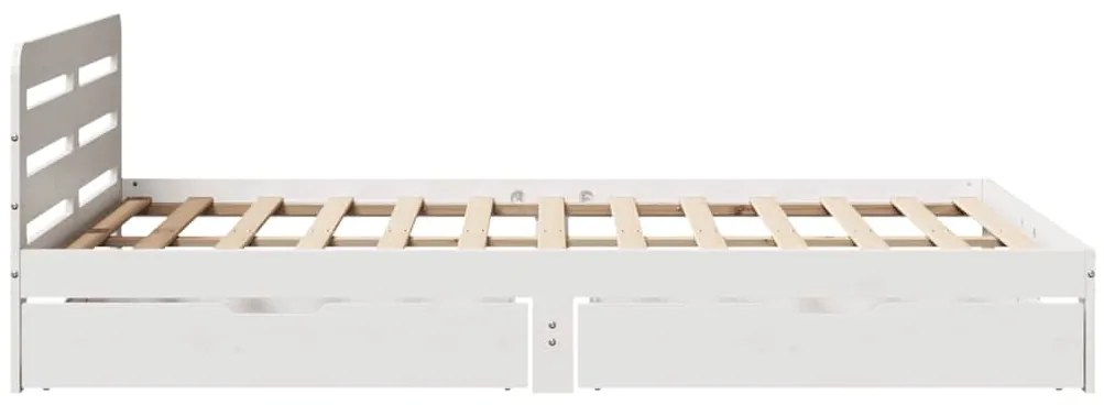vidaXL Σκελετός Κρεβ. Χωρίς Στρώμα Λευκό 120x200 εκ Μασίφ Πεύκο