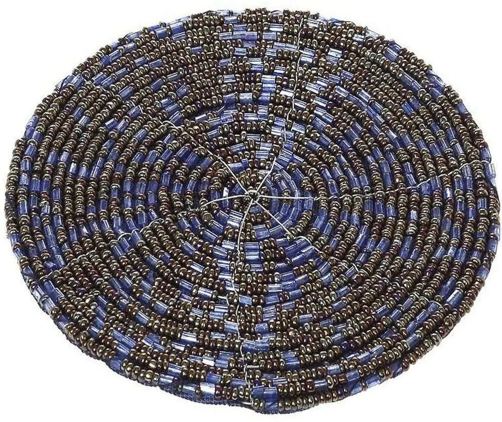 Σουβέρ YRA217K6 Φ10cm Blue Espiel Glass, Polyester