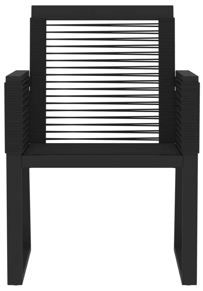 vidaXL Σετ Τραπεζαρίας Κήπου 5 Τεμαχίων Μαύρο