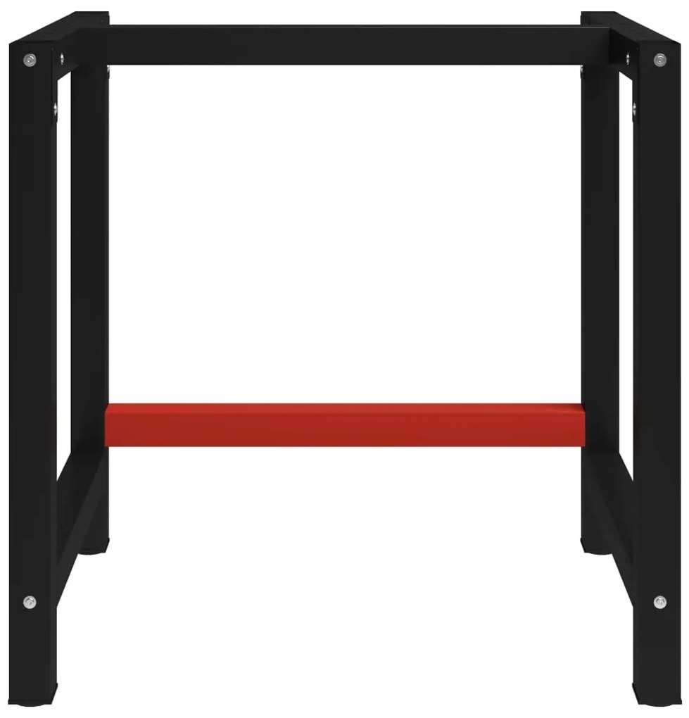 vidaXL Σκελετός Πάγκου Εργασίας Μαύρο/Κόκκινο 80x57x79 εκ. Μεταλλικός